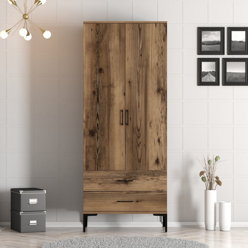 Stewehome Ντουλάπα με δύο πόρτες (T) - Lidya / Lidya 80x47x201cm