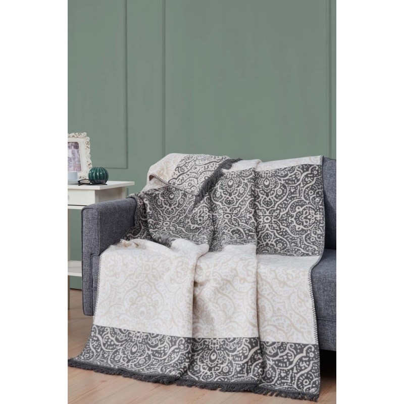 Stewehome Βαμβακερή Κουβέρτα Γκρι- 150x200cm
