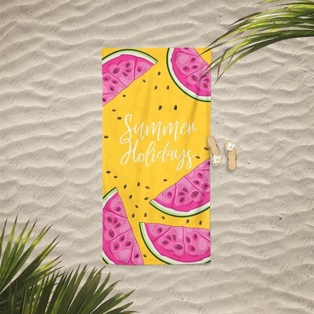 Stewehome Πετσέτα Θαλάσσης με Σχέδιο και Χρώματα Καρπουζιού – 75x150cm