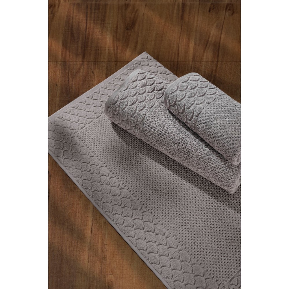 Stewehome Σετ 3 πετσετών - μαλακή πετσέτα - γκρι πετσέτεσ μπάνιου 70x140cm