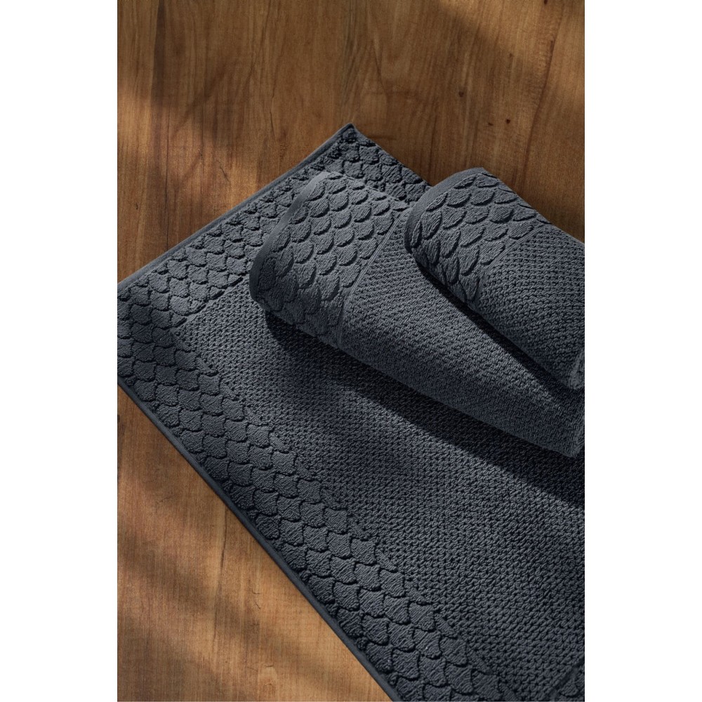 Stewehome Σετ 3 πετσετών - μαλακή πετσέτα - ανθρακί πετσέτες μπάνιου 70x140cm