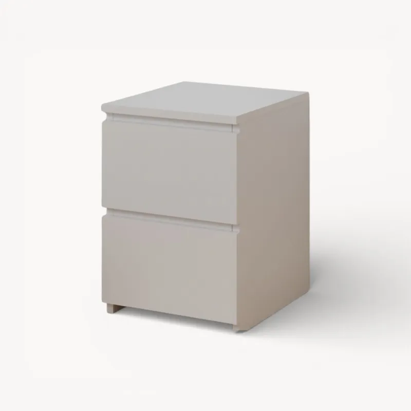 Stewehome Fly Κομοδίνο Δύο Συρτάρια Λευκό Μοντέρνο 35x38x49 cm