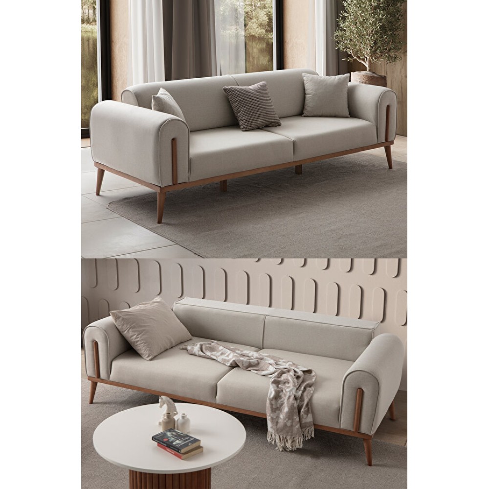 Τριθέσιος Καναπές Κρεβάτι με Μηχανισμό – Υφασμάτιν 250x135x80cm