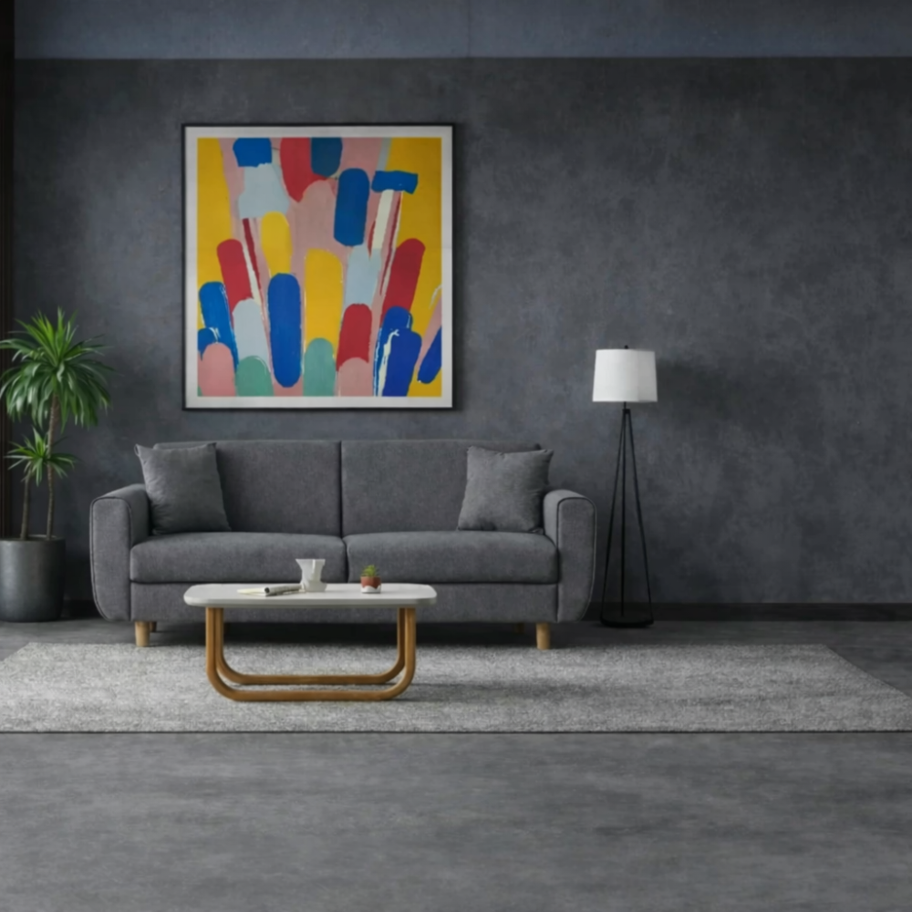 Τριθέσιος Καναπές Κρεβάτι με Αποθηκευτικό Χώρο -σκούρο γκρι 214×87x46cm