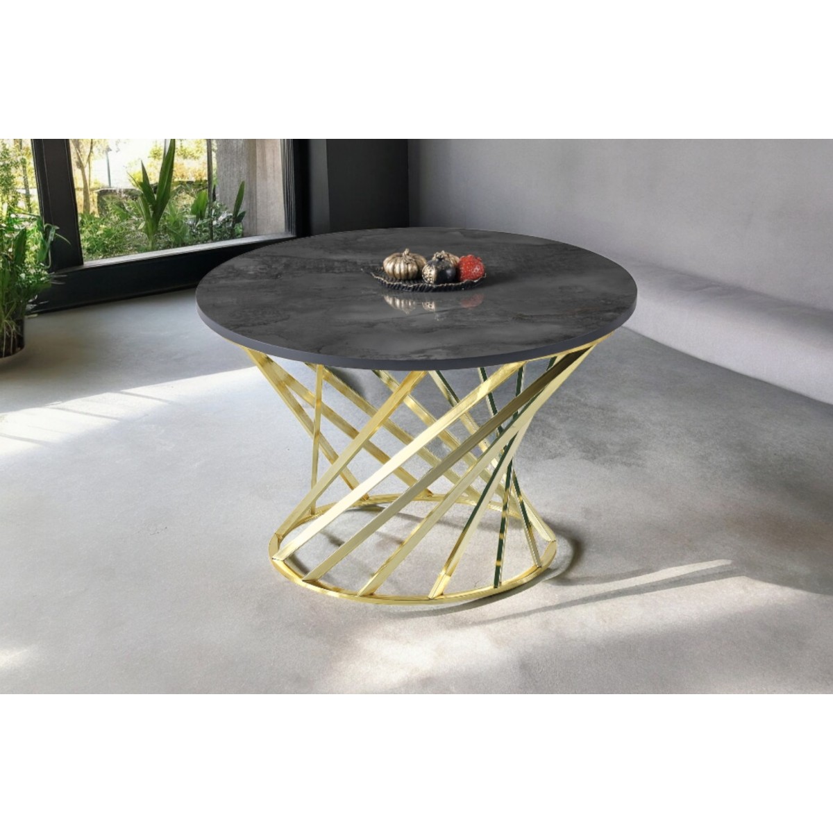 Stewehome Κομψό Τραπεζάκι Σαλονιού με Μοντέρνα Γραμμή και Διαχρονικό Στυλ μαύρο-80x80x50cm