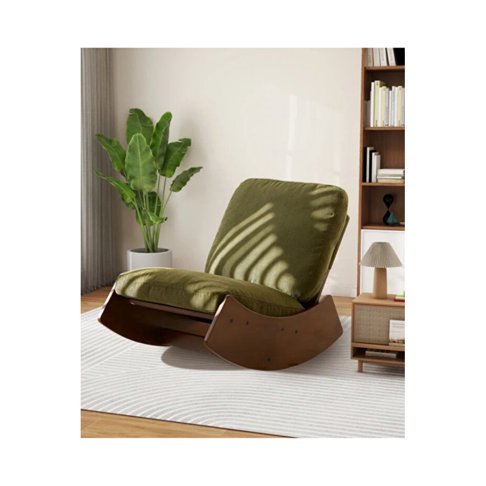 Stewehome Πολυθρόνα Καθιστικού με Ξύλινη Βάση -καφέ85x70x75 cm