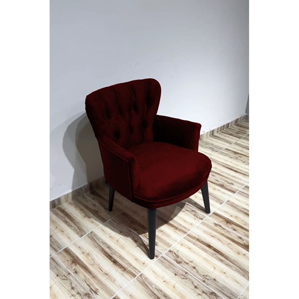 Stewehome Υφασμάτινη Πολυθρόνα Καθιστικού με Μπράτσα- ΚΟΚΚΙΝΟ65x60x80 cm