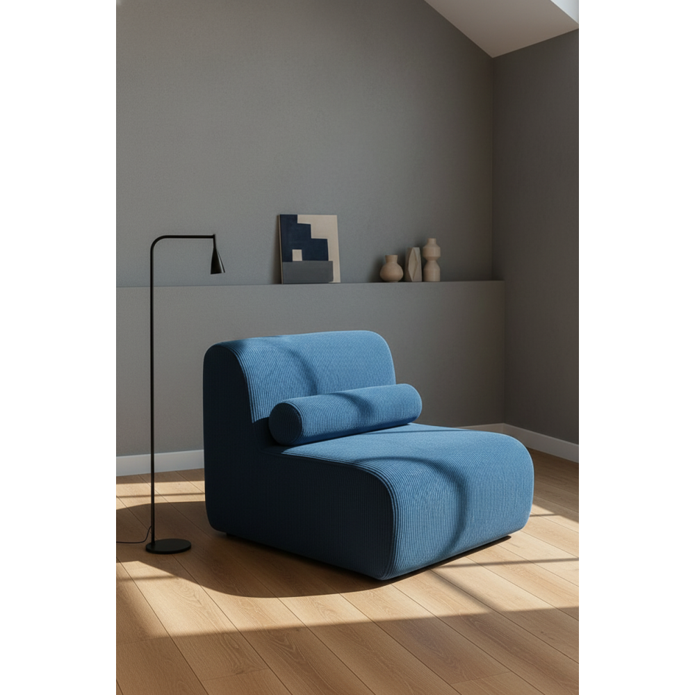 Πολυθρόνα Luma Μοντέρνου Σχεδιασμού- ΜΠΛΕ75x65x95cm