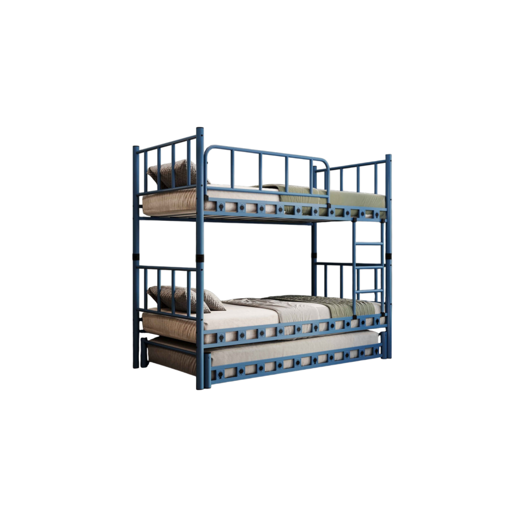 Stewehome Λειτουργική Μεταλλική Κουκέτα Argimo Zambak για Μικρούς Χώρους -σκούρο μπλε (90x200cm)