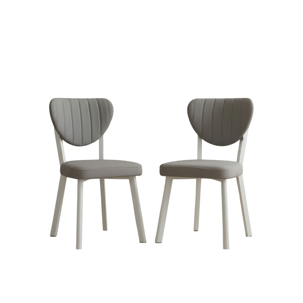 Καρέκλα Τραπεζαρίας Elma Babyface Γκρι Ανοιχτό 42x45x100cm