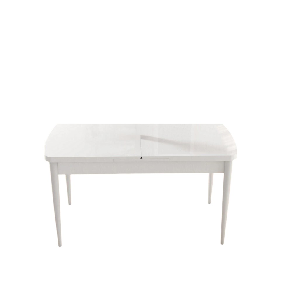 Stewehome Μοντέρνο Τραπέζι Τραπεζαρίας Λευκό με Βάση Πεταλούδα -Λευκό 132x80x75cm