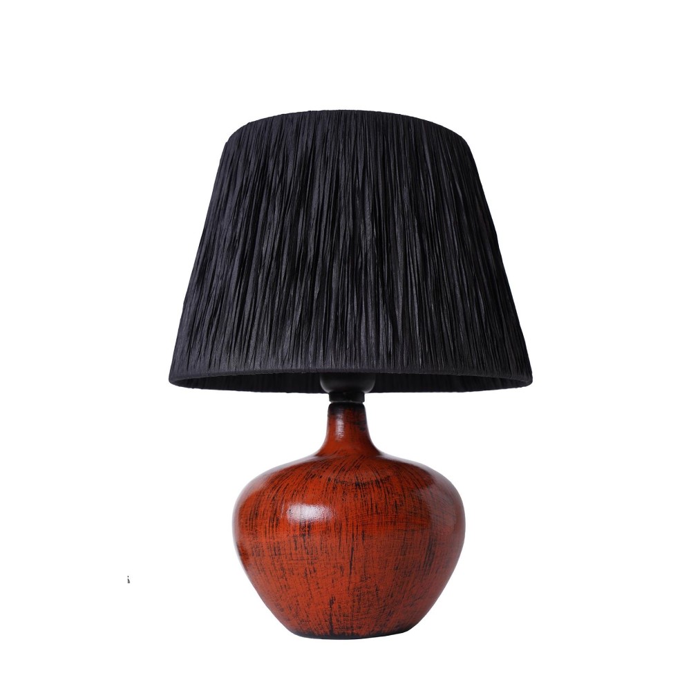 Stewehome κεραμικό πορτατίφ κόκκινο κεραμιδί με μαύρο καπέλο 30x40cm