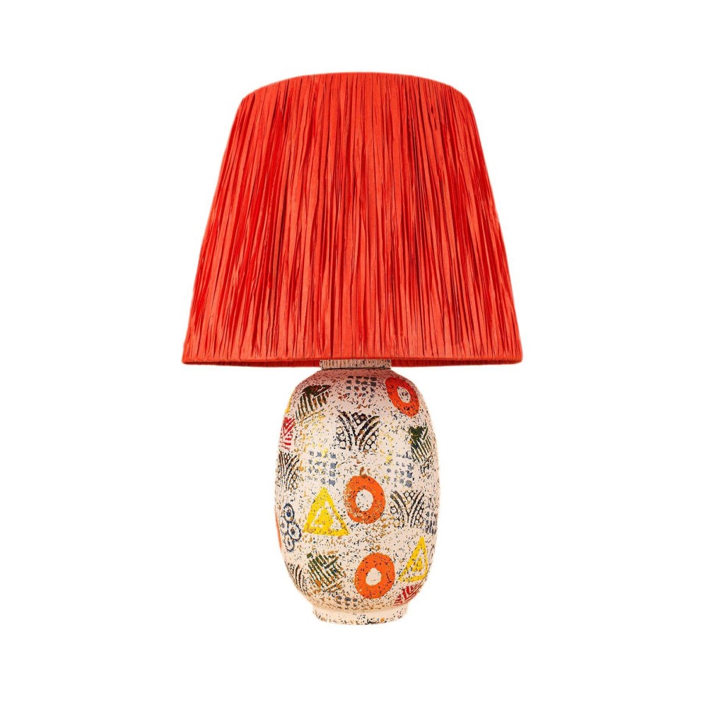 Stewehome χειροποίητο διακοσμητικό κεραμικό πορτατίφ πορτοκαλί 33x50cm