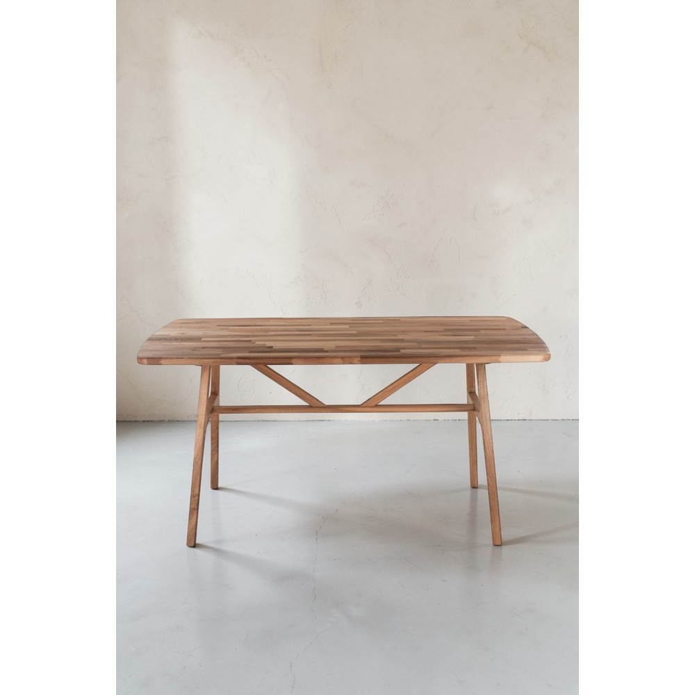 Stewehome Μασίφ Τραπέζι Καρυδιάς Slim 150x80x74,5cm (150x80x74,5cm)