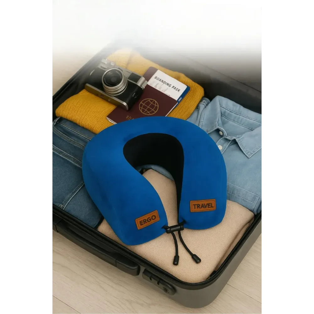 Stewehome Ορθοπεδικό μαξιλάρι ταξιδιού με υποστήριξη αυχένα από αφρό lux 36x28 cm