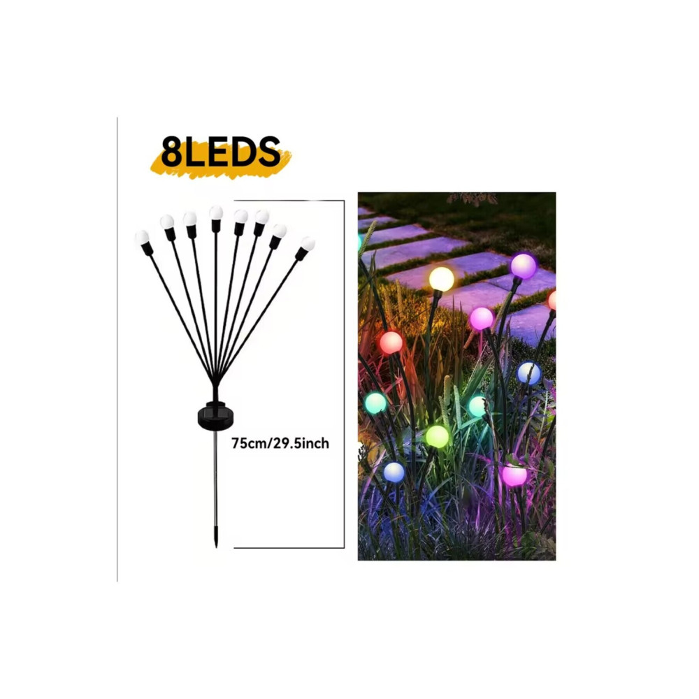 Stewehome Ηλιακό διακοσμητικό φωτιστικό κήπου με 8 LED και 2 λειτουργίες
