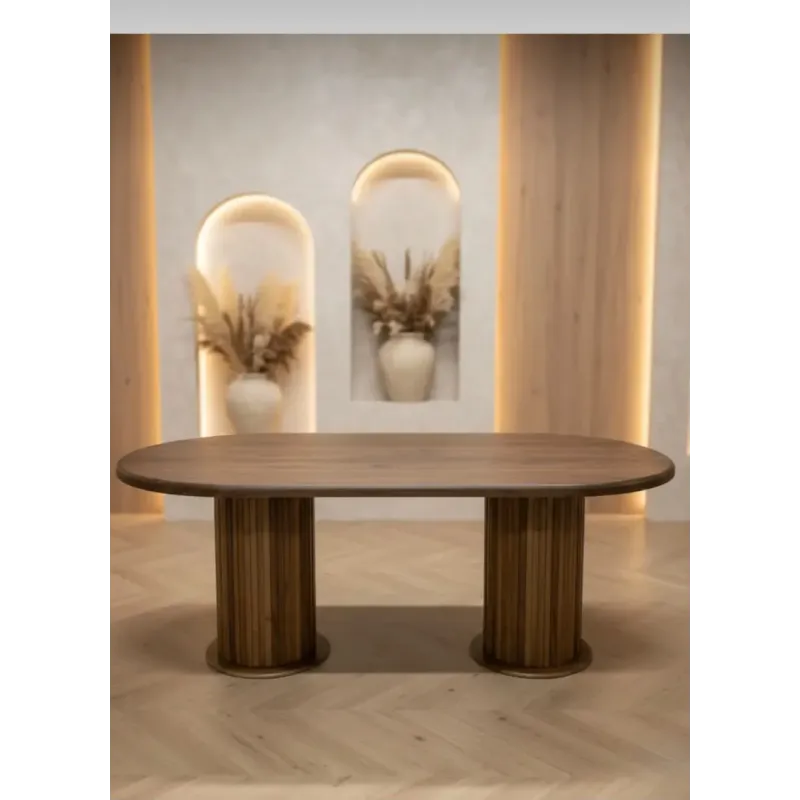 Stewehome Μονό τραπέζι MDF Bohem από MDF Καρυδί 90x170 cm