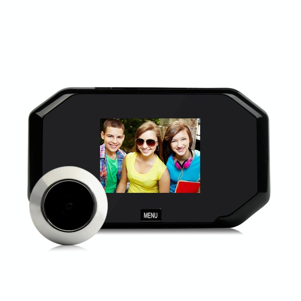 Danmini YB-30BH 3 inch Screen 1.0MP Security Camera Taking Picture Door Peephole, Support TF Card(Black)