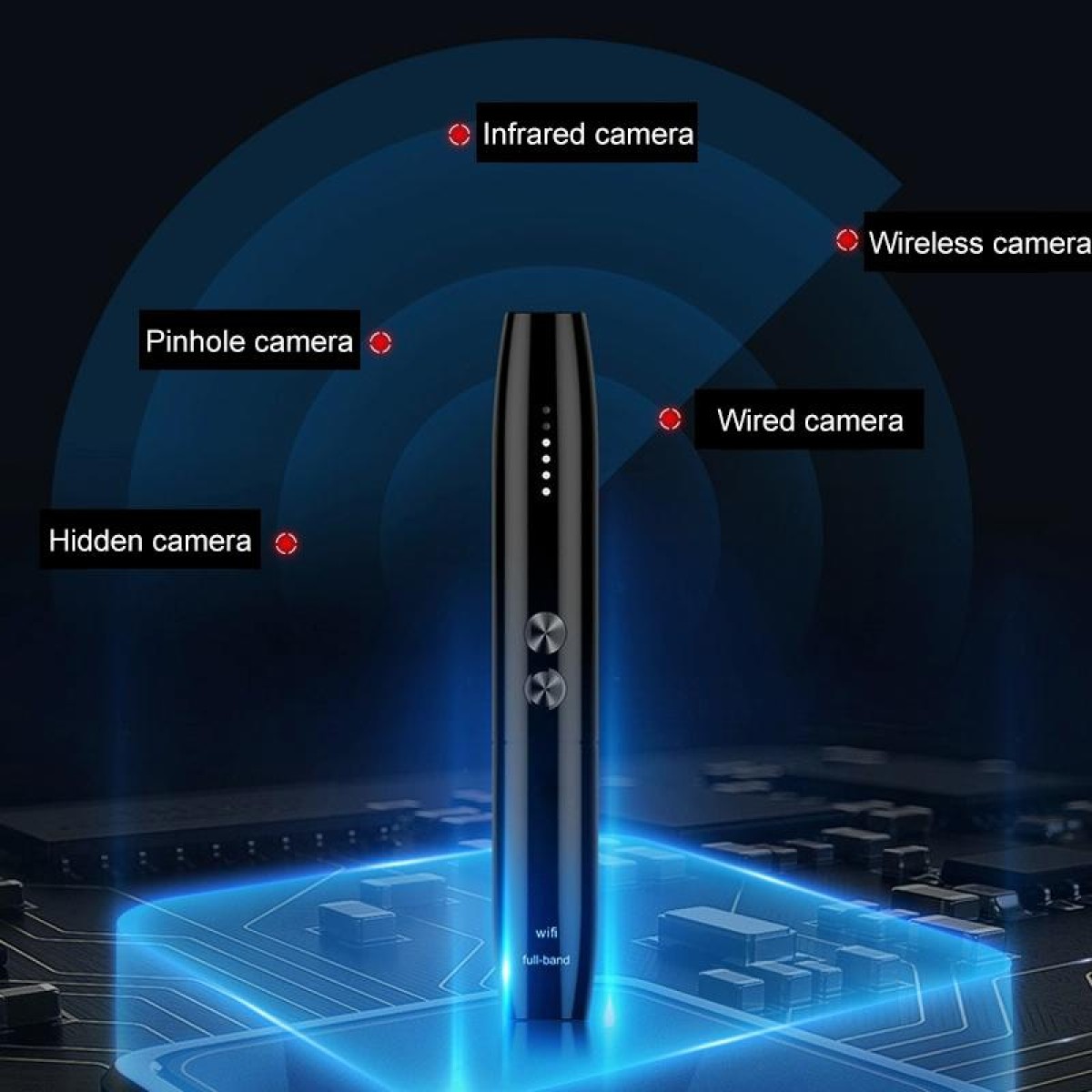 WT09 IR Camera Lens Detector Wireless Signal Detect  Device Finder Anti-tracking GPS Radar Radio Frequency Detector