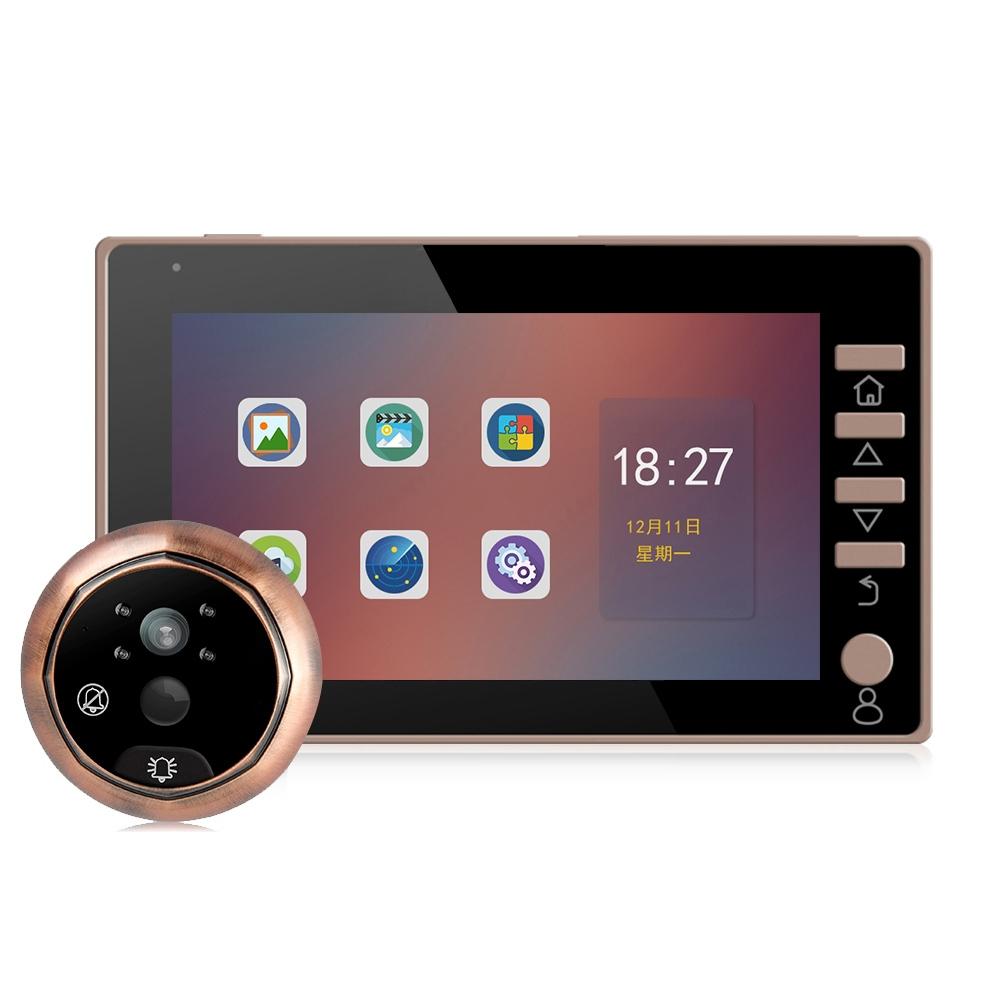 45CHD-M 4.5 inch Screen 3.0MP Security Camera No Disturb Peephole Viewer, Support TF Card / Night Vision / Video Recording / Motion Detection