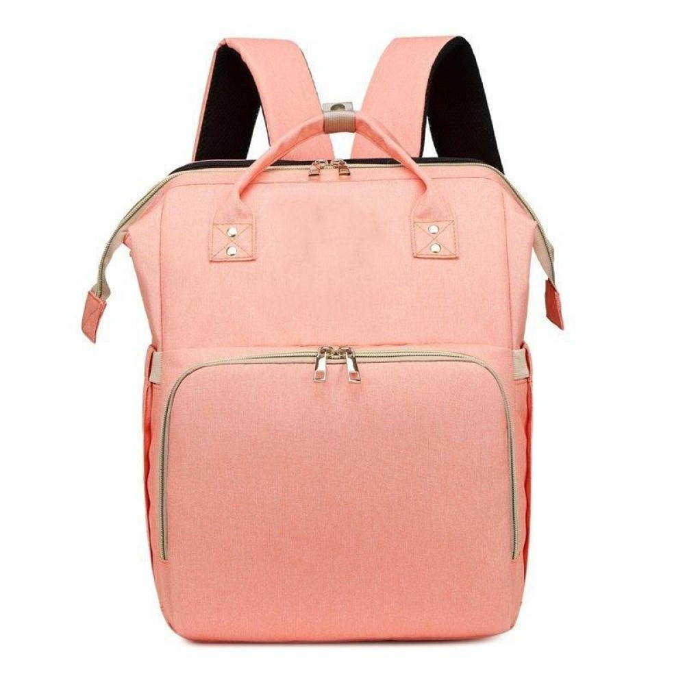 Large-Capacity Multi-Functional and Convenient Backpack Mommy Bag Can Be Folded For Sleeping (Pink)