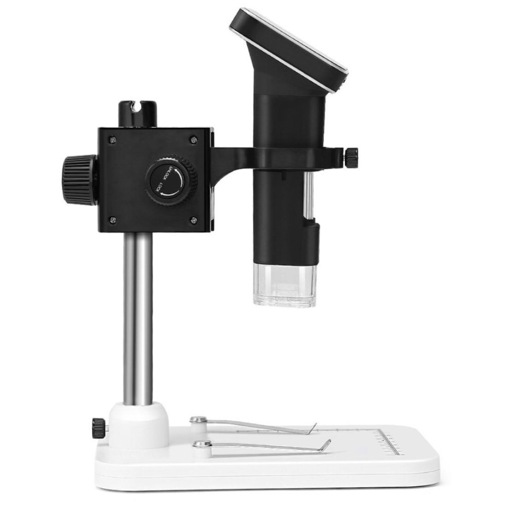 500X Zoom Magnifier 3MP Image Sensor USB Digital Microscope with 2.5 inch Screen & 8 LED & Professional Stand, Support TF Card