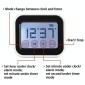 Kitchen Timer Digital Alarm Clock Large LCD Touch Screen Come with Night Light for Cooking Baking(White)