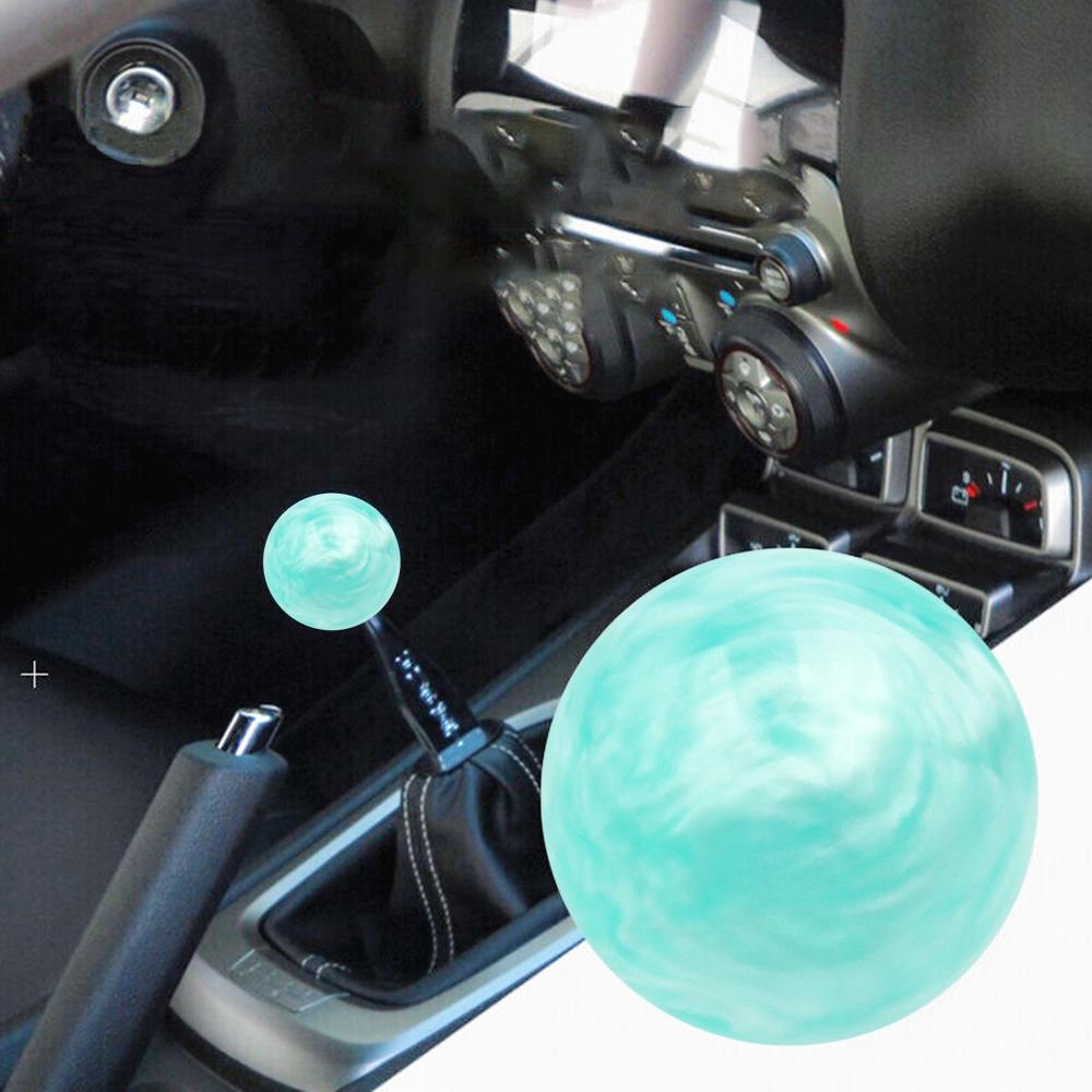 Car Modified Marble Star Gear Head Shifter Cover with Adapter (Light Green)