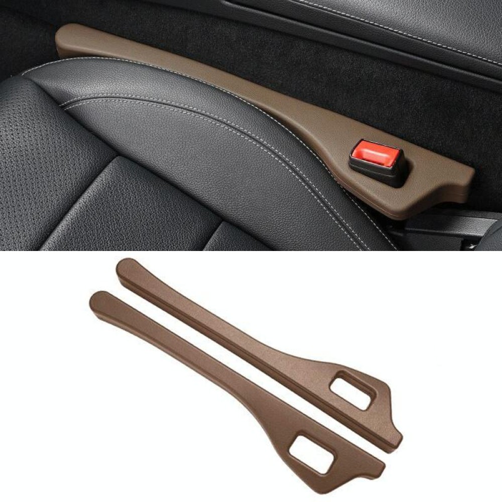 1 Pair Car Seat Gap Bar Car Interior Armrest Box Gap Leak-proof Filler (Brown)