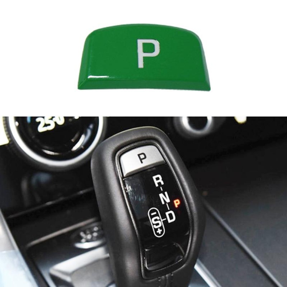 P Key Gear Lever Handball Switch Shift Button for Land Rover Range Rover Jaguar F-TYPE, Left Driving (Green)