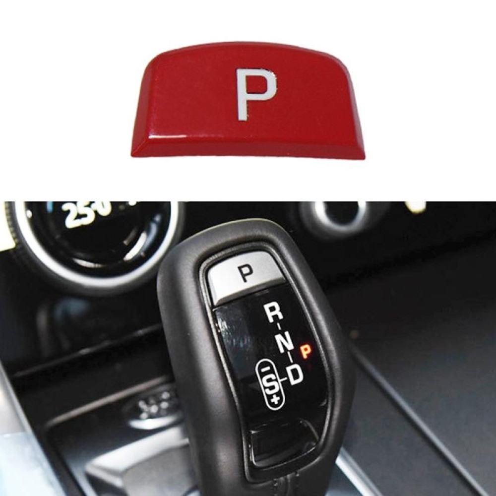 P Key Gear Lever Handball Switch Shift Button for Land Rover Range Rover Jaguar F-TYPE, Left Driving (Red)