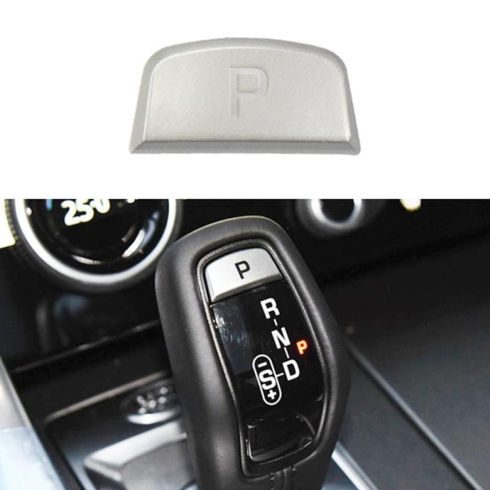 P Key Gear Lever Handball Switch Shift Button for Land Rover Range Rover Jaguar F-TYPE, Left Driving (Silver)