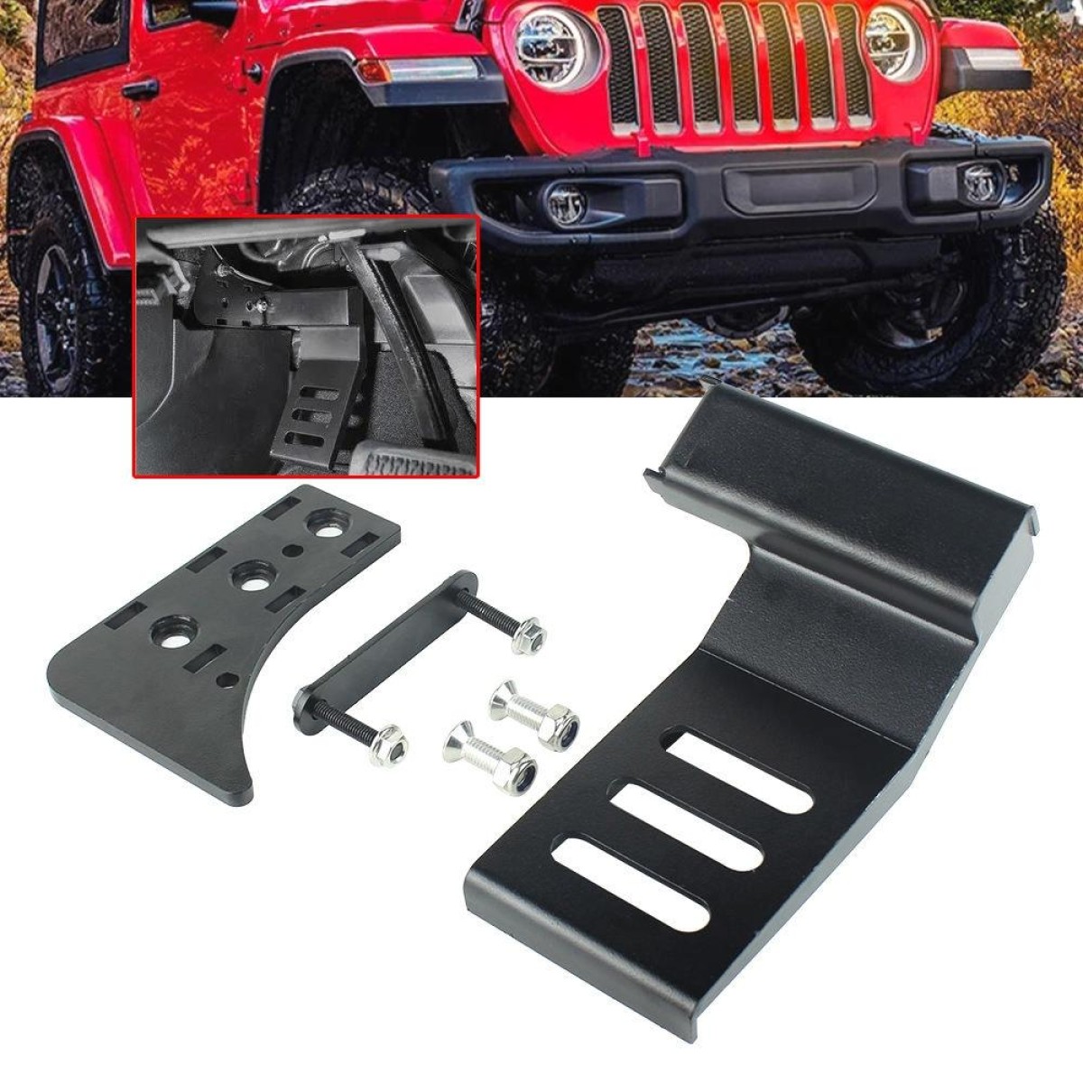 For Jeep Wrangler JL 2018-2019 Car Modification Curved Metal Left Foot Rest Pedal