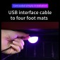 Car 4 in 1 USB RGB Foot Colorful LED Atmosphere Light