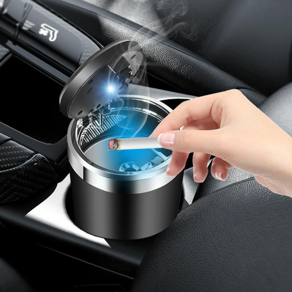 BY-1091 Car Press Style Metal Liner Ashtray with LED Light