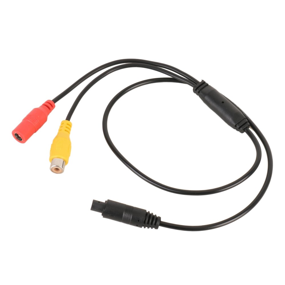 Car Rear View Camera 4 Pin Male to CVBS RCA Female Video Adapter Cable
