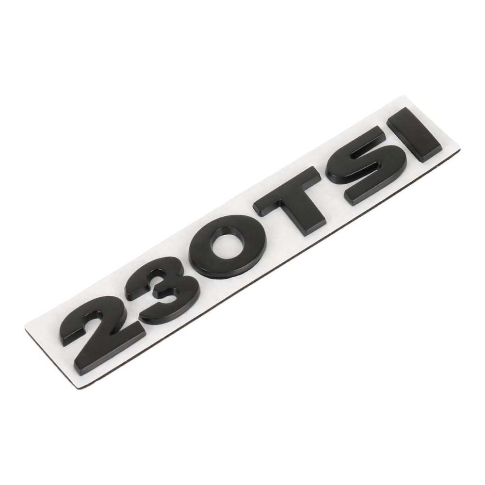 Car 230TSI Pattern 3D Metal Personalized Decorative Stickers, Size: 11.5x2.5x0.5cm (Black)