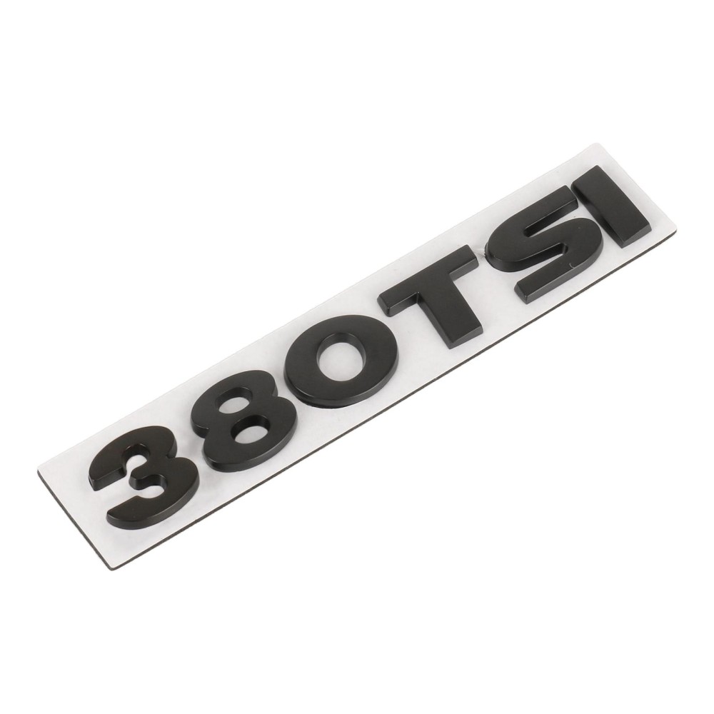 Car 380TSI Pattern 3D Metal Personalized Decorative Stickers, Size: 11.5x2.5x0.5cm (Black)