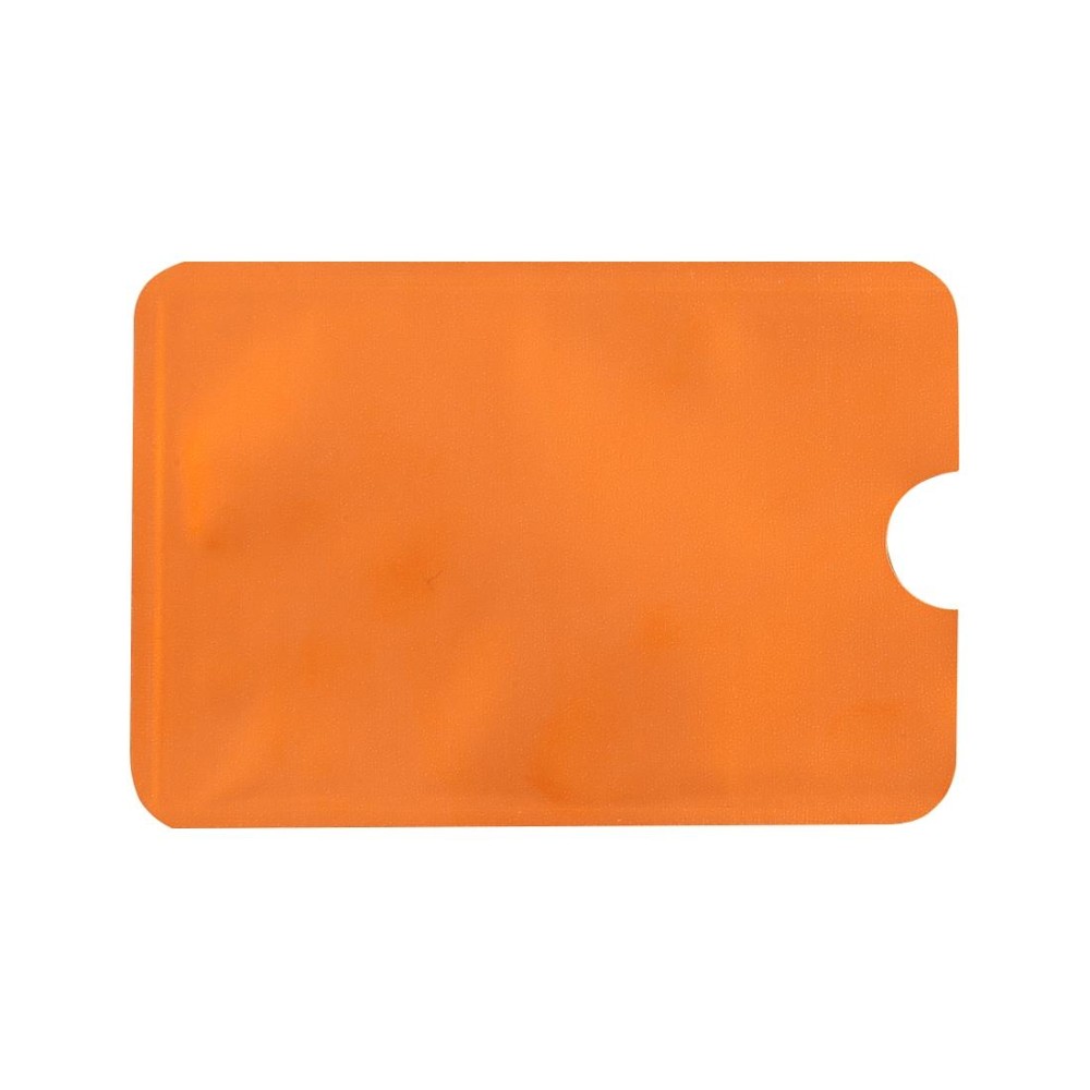 100pcs Aluminum Foil RFID Blocking Credit Card ID Bank Card Case Card Holder Cover, Size: 9 x 6.3cm (Orange)
