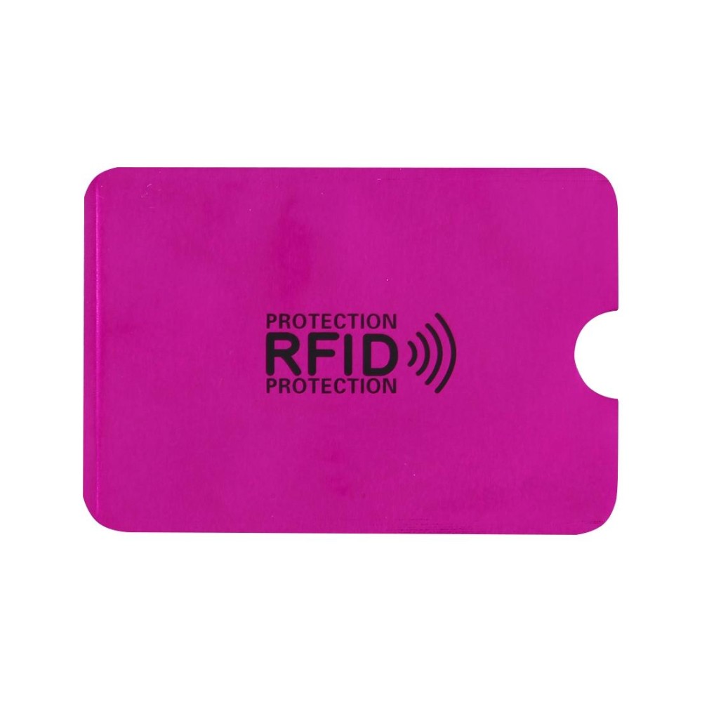 100pcs  Aluminum Foil RFID Blocking Credit Card ID Bank Card Case Card Holder Cover, Size: 9 x 6.3cm (Purple)