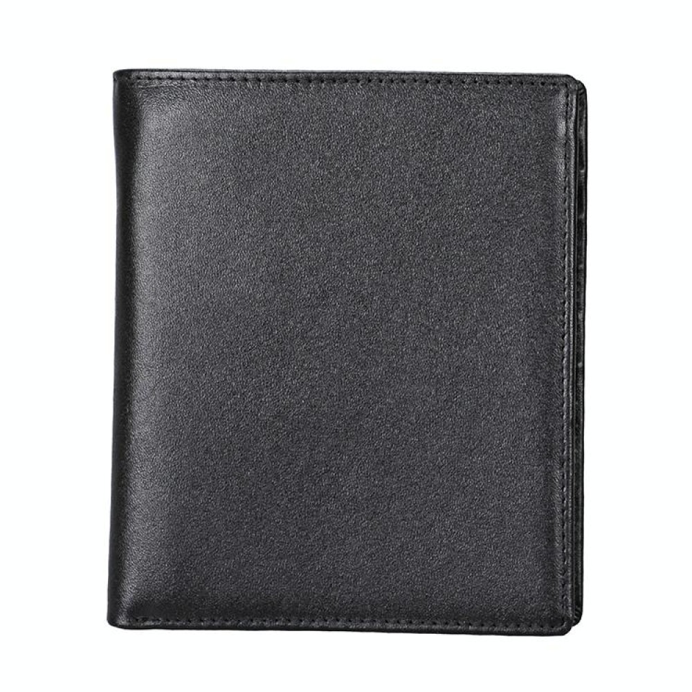 8235 Antimagnetic RFID Multi-function Crazy Horse Texture Leather Wallet Passport Bag(Black)