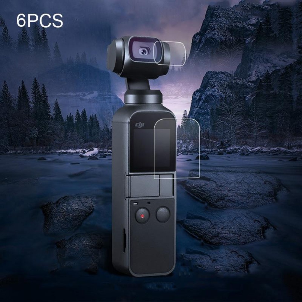 6 PCS Lens Protector + Screen Tempered Glass Film for DJI OSMO Pocket Gimbal