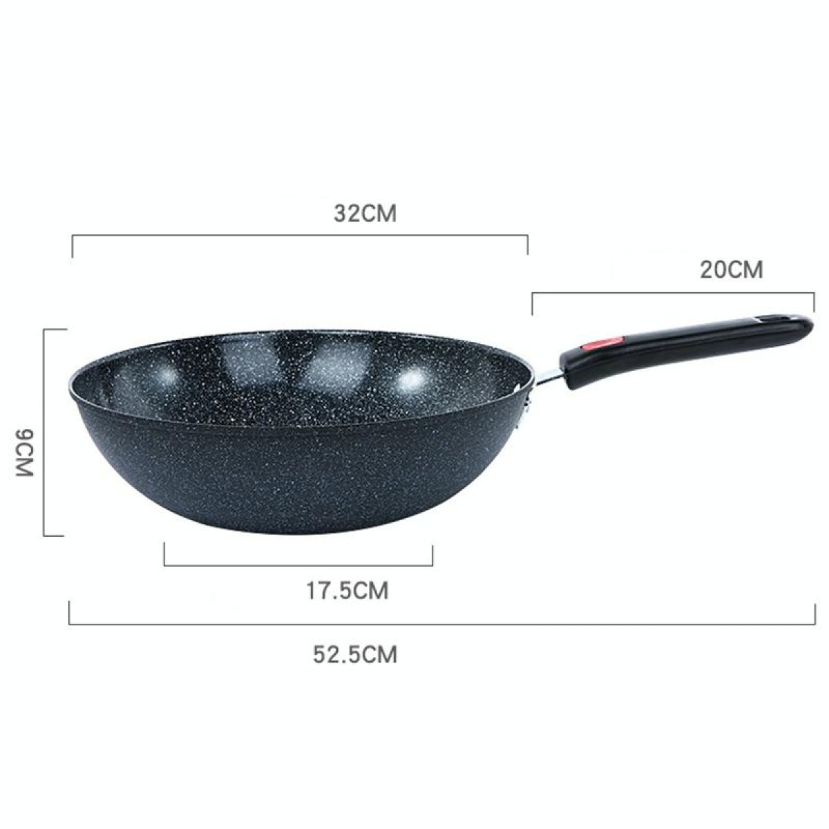 Induction Cooker General Health Maifan Stone Wok Non-stick Pan, Mouth Diameter: 32cm