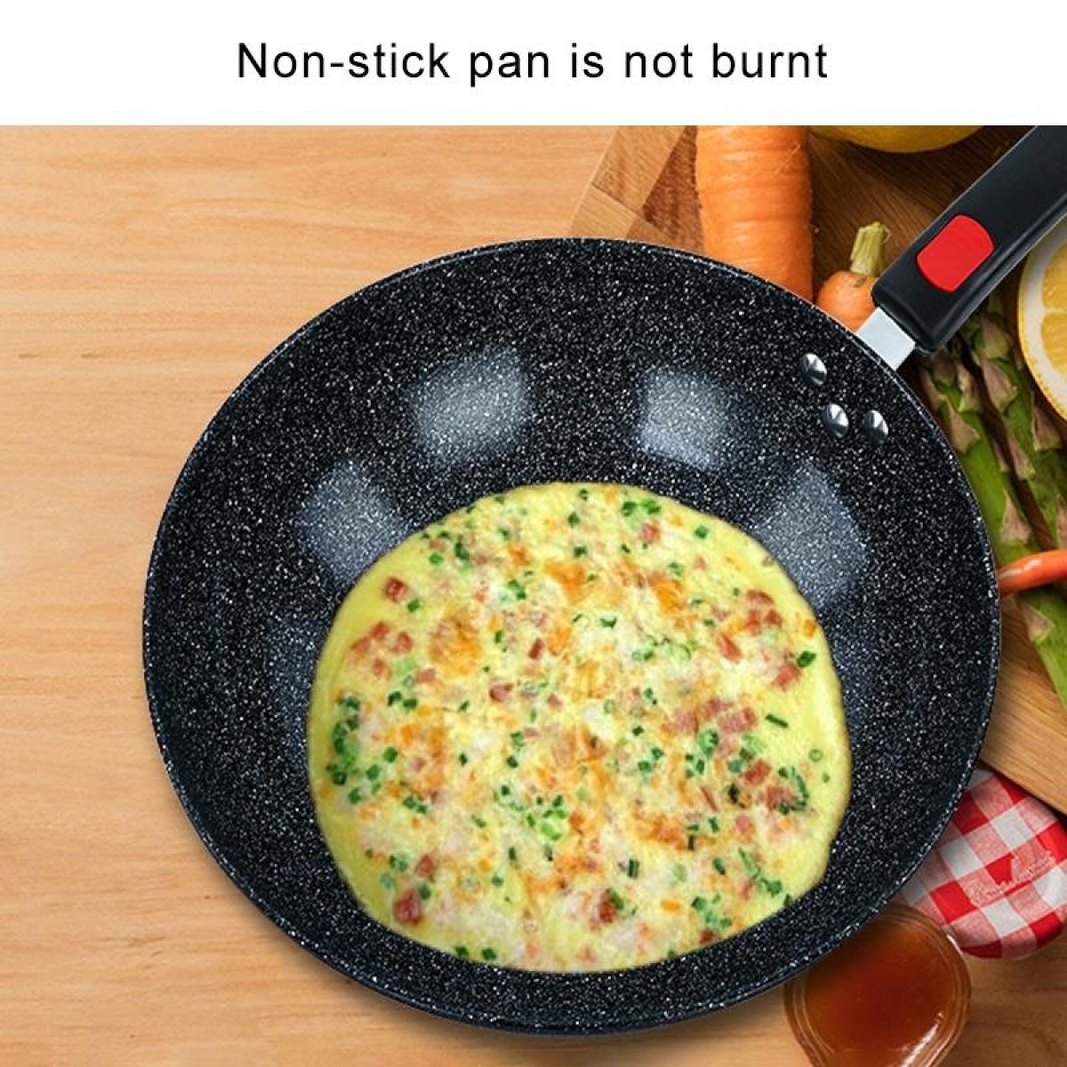Induction Cooker General Health Maifan Stone Wok Non-stick Pan, Mouth Diameter: 32cm