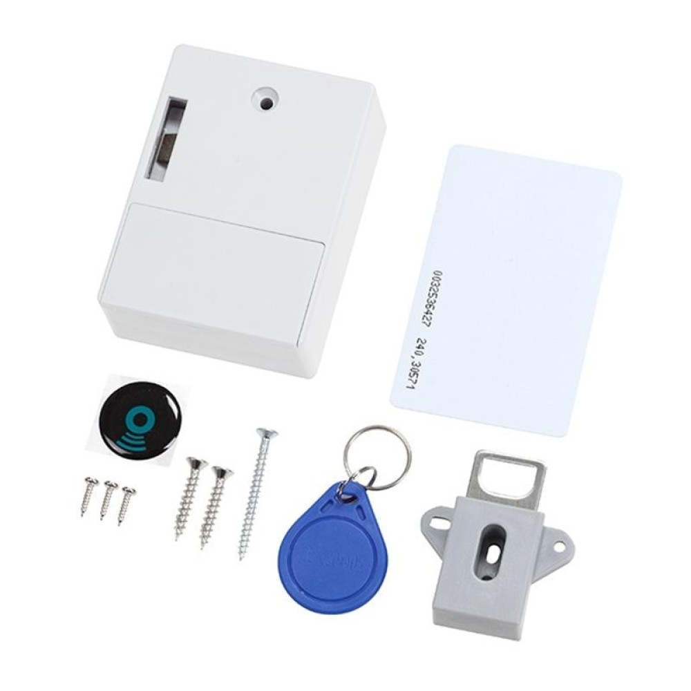T3 ABS Magnetic Card Induction Lock Invisible Single Open Cabinet Door Lock (White)