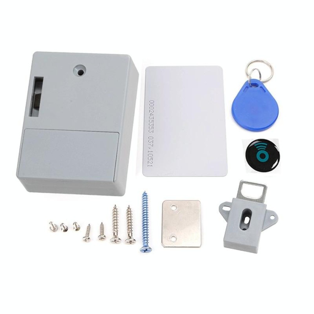 T3 ABS Magnetic Card Induction Lock Invisible Bilateral Open Cabinet Door Lock (Grey)