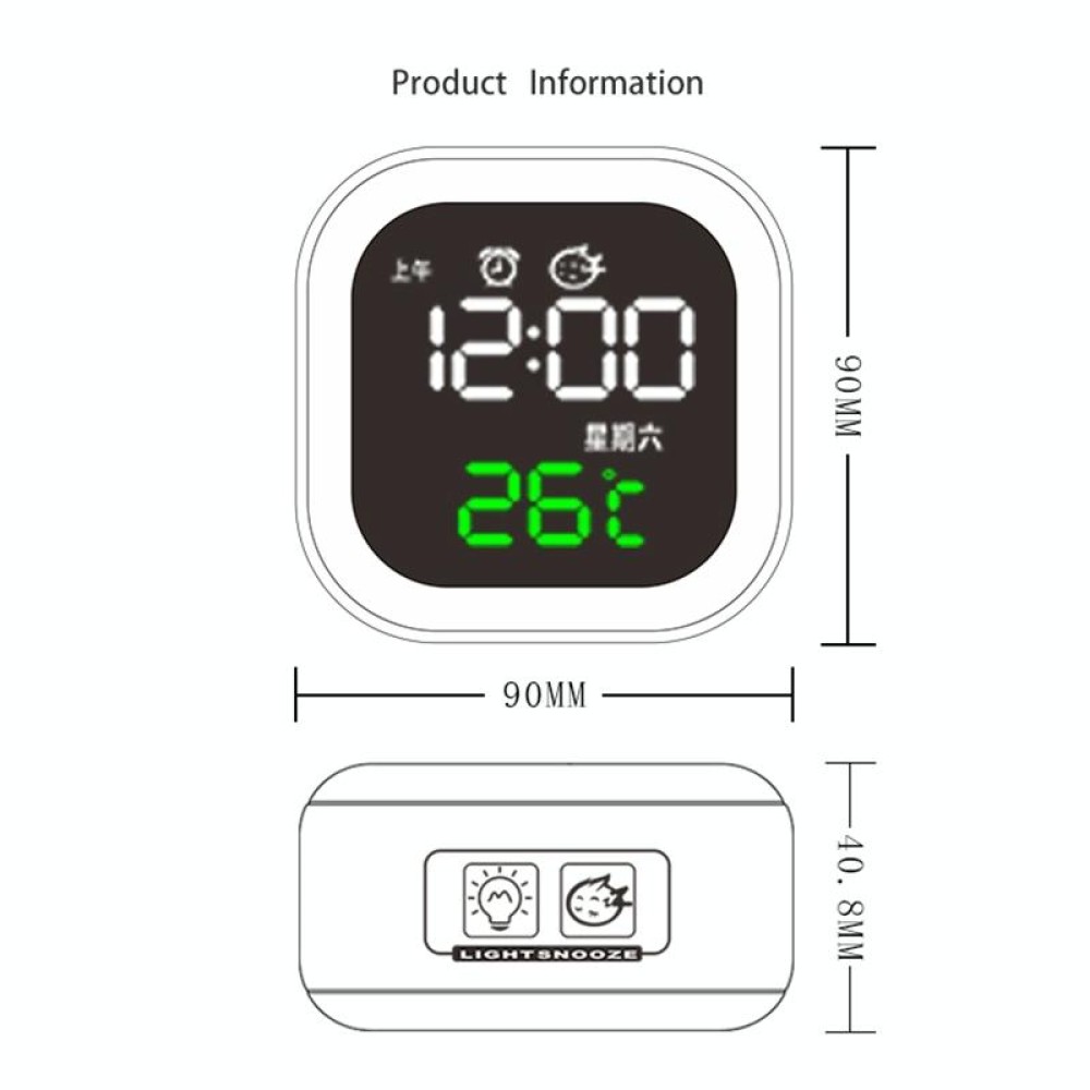 USB Home Smart Clock with Night Light & Memory Function & LED Display