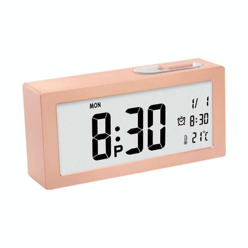 Automatic Night Light Electronic Clock Large Screen Adjustable Backlight Alarm Clock (Gold)