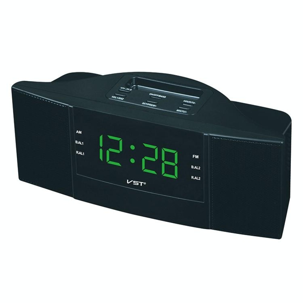 Clock Controlled Radio LED Clock AM / FM Digital Gift(Green)