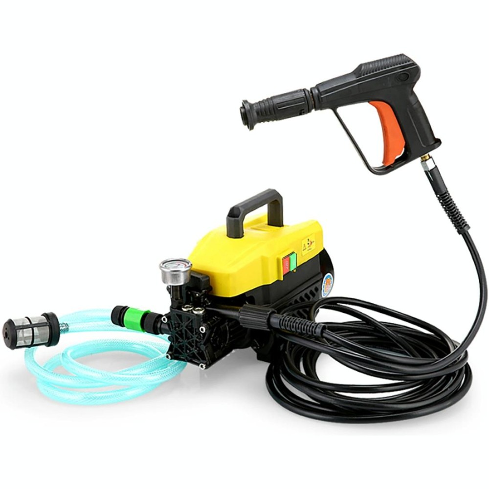 Portable Fully Automatic High Pressure Outdoor Car Washing Machine Vehicle Washing Tools, with Short Gun and 7m High Pressure Tube